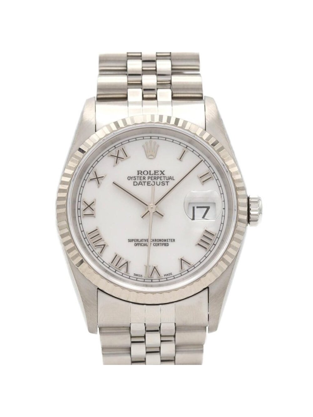 Rolex Datejust Stainless Steel White Gold Automatic